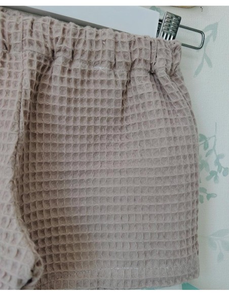 Pantalón waffle topo