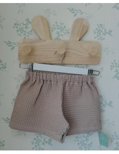 Pantalón waffle topo