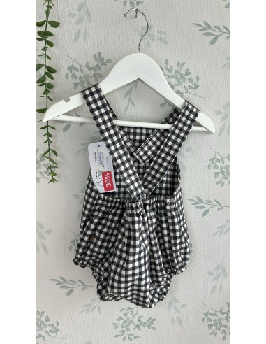 Ranita vichy antrancita y beige