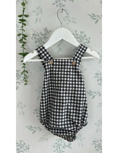 Ranita vichy antrancita y beige