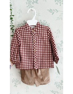 Conjunto niño camisa y pantalón de pana