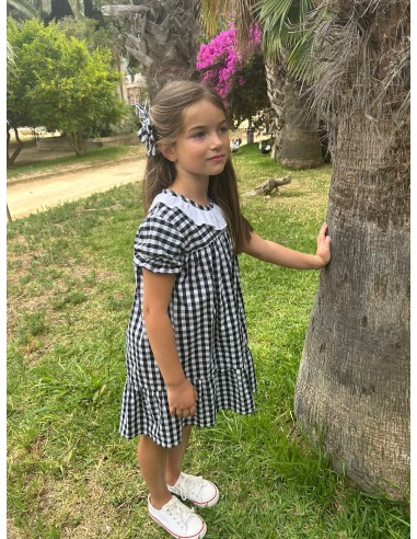 Vestido niña vichy negro Colección MIAJUELA