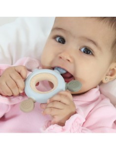 Mordedor Madera y Silicona Estrella +3Meses de Kiokids