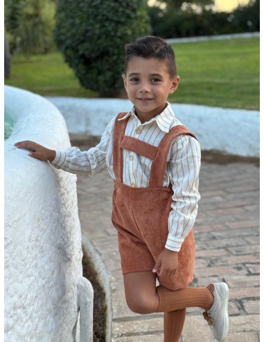 Pantalón corto con tirantes niño Andrómeda